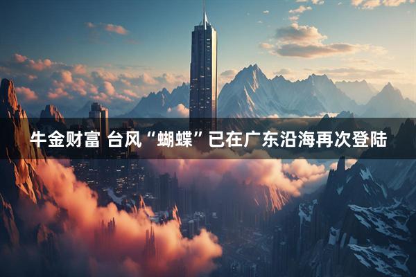 牛金财富 台风“蝴蝶”已在广东沿海再次登陆